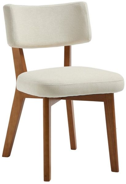 KLAM HOME Esszimmerstuhl Moderne Mid-Century-Stil Esszimmerstuhl Satz von 2, Massivholz Beine Stoff gepolsterten Sitz für Küche,Esszimmer oder Büro