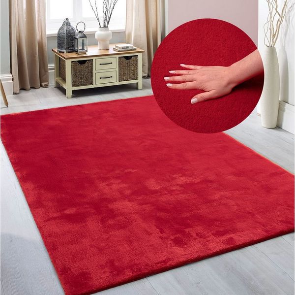 OTTO home Teppich Arabell, Kunstfellteppich, Felloptik, waschbar, rechteckig, Höhe: 16 mm, flauschig, kuschelig, Anti-Rutsch-Unterseite, Wohnzimmer, Schlafzimmer