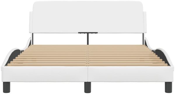 vidaXL Bettgestell "Dover" Weiß 120x200 cm Kunstleder 373159 Bild 4