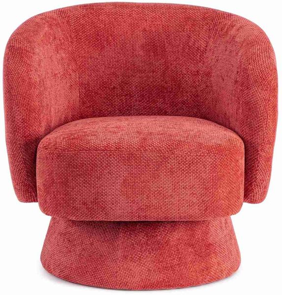 Drehsessel Ennelija aus Stoff, modern, rot Cherry, gepolstert, drehbar für Dein Wohnzimmer Bild 3