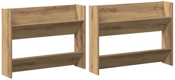 2er-Set Schuhschränke, Schuhkipper modern Artisan-Eiche 85 x 18 x 90 cm Holzwerkstoff