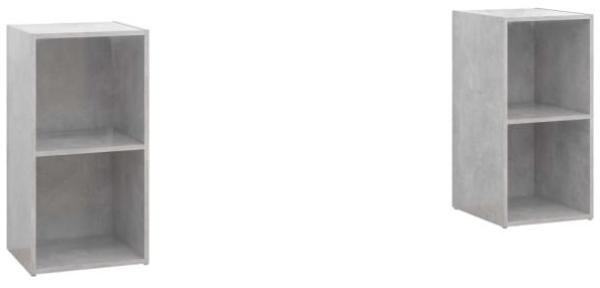 vidaXL TV-Schränke 2 Stk. Betongrau 72x35x36,5 cm Holzwerkstoff 3079902