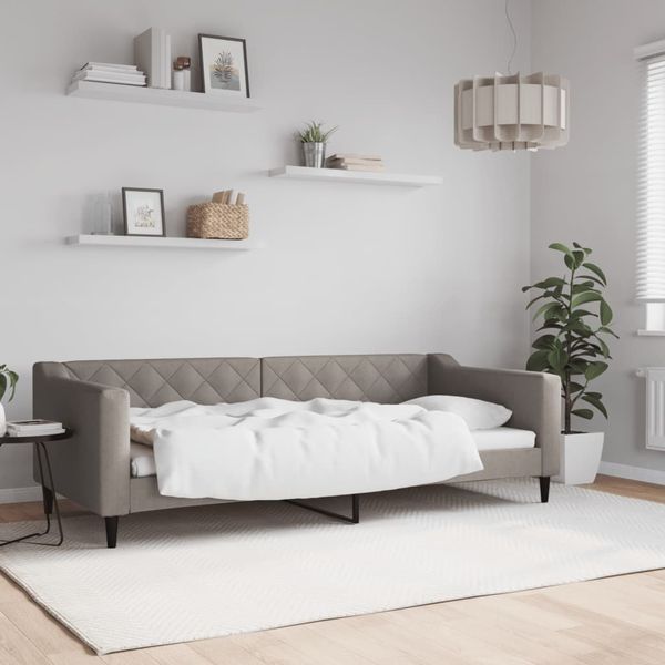 vidaXL Tagesbett Taupe 90x200 cm Stoff 354164