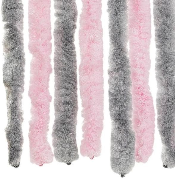vidaXL Fliegenvorhang Silbergrau und Rosa 90x220 cm Chenille 377363 Bild 6