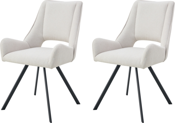 Stuhl (B/H/T): 56 x 91 x 63 cm in Creme