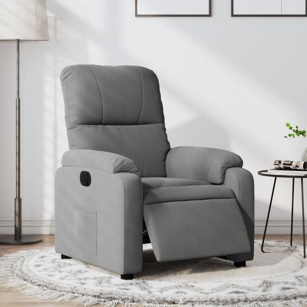 vidaXL Relaxsessel Elektrisch Dunkelgrau Mikrofasergewebe 3204917