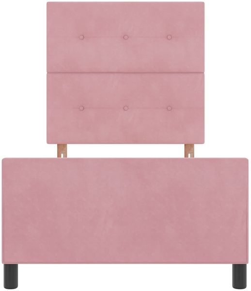 vidaXL Boxspringbett mit Kopfteil Rosa 90 x 190 cm Samt 3344914 Bild 7