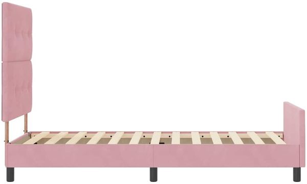 vidaXL Boxspringbett mit Kopfteil Rosa 90 x 190 cm Samt 3344914 Bild 8
