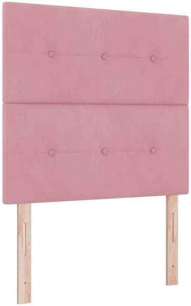vidaXL Boxspringbett mit Kopfteil Rosa 90 x 190 cm Samt 3344914 Bild 6