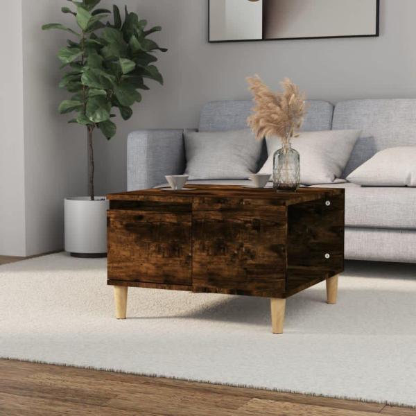 vidaXL Couchtisch Räuchereiche 55x55x36,5 cm Holzwerkstoff 821081