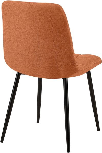 CLP 4er Set Esszimmerstuhl Tilde gepolstert mit Rückenlehne bis 150 kg belastbar,orange Stoff Bild 7