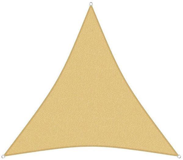 sunprotect 12014 Professional Sonnensegel, 4 x 4 x 4 m, Dreieck, wind- & wasserdurchlässig, beige