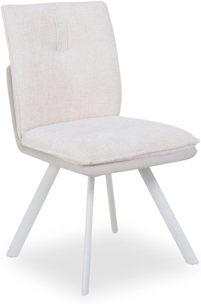 Polsterstuhl HARPER HARARE LBH 61x47x86 cm weiß Esszimmerstuhl Freischwinger Schwingstuhl