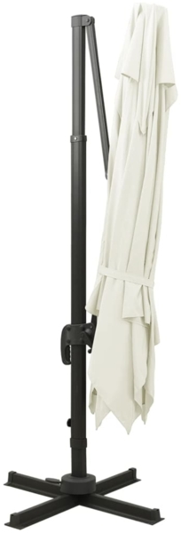 vidaXL Ampelschirm mit Doppeldach 300 x 300 cm Sand 312368 Bild 4