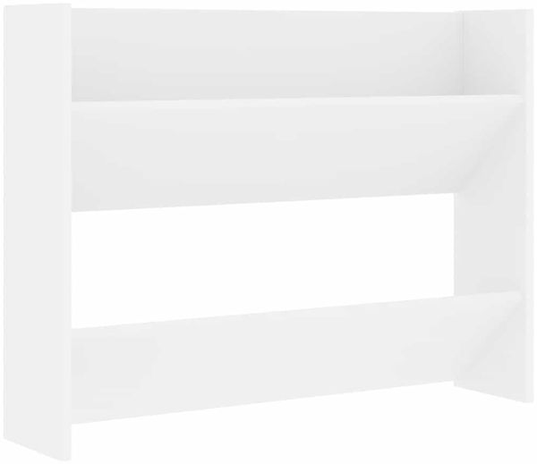 Wand-Schuhschrank, Schuhkipper für Flur, skandinavisch Weiß 80x18x60 cm Holzwerkstoff