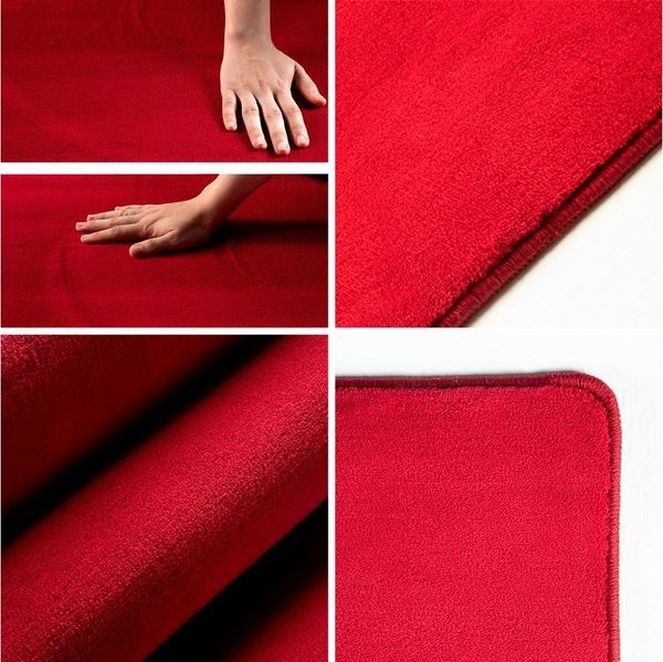 Carpettex Veloursteppich Unicolor - Einfarbig, Läufer, Höhe: 7 mm, Kurzflor Rund Teppich Anti-Rutsch Rückseite Waschbar Flauschiger