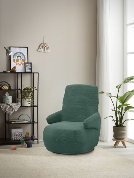 DOMO. collection Sessel 700015, Polstersessel, gepolsterte Rückenlehne, Rückenfunktion, Drehfunktion, Wippfunktion, Cocktailsessel, Loungesessel, 68 x 88 x 67 (BxTxH), grün