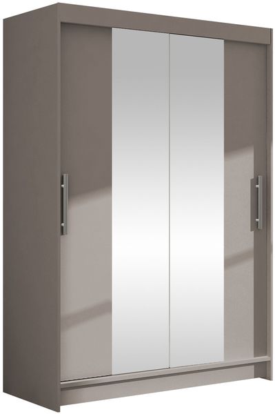 Kleiderschrank Miami II, ohne Beleuchtung, Farbe: Cashmere / Spiegel