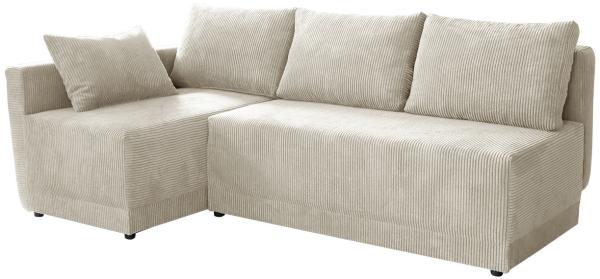 Ecksofa 'Zeles' Cord beige Links