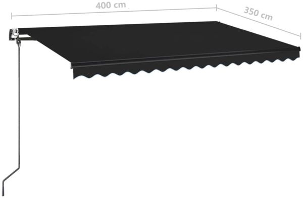 vidaXL Markise Automatisch Einziehbar 400x350 cm Anthrazit 3069189 Bild 9