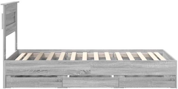 vidaXL Bettrahmen Graues Sonoma 90 x 190 cm Ingenieurs Holz 3409877 Bild 9