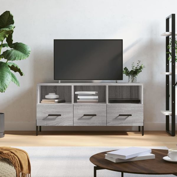 vidaXL TV-Schrank Grau Sonoma 102x36x50 cm Holzwerkstoff 829050