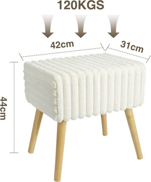 Zedelmaier Hocker Hocker schminktisch Fußhocker Schminkhocker Polsterhocker (ZD3645)