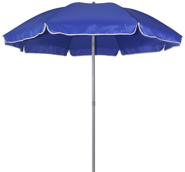 TrendLine Sonnenschirm blau Ø 180 cm UV-Schutz: 60+ Sonnenschutz Strandschirm