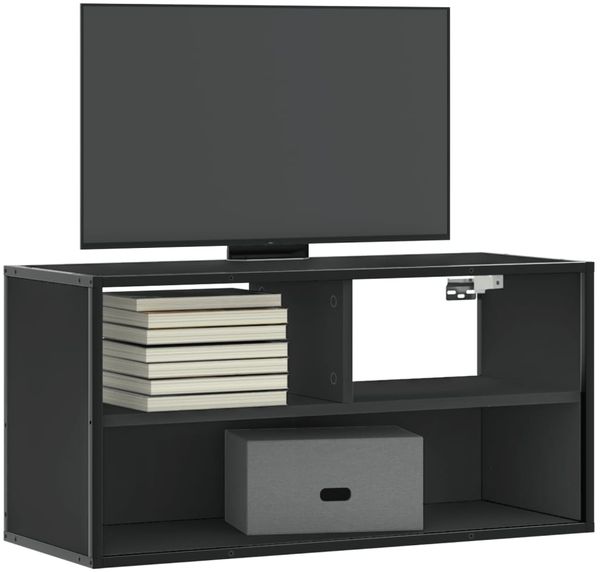 vidaXL TV-Schrank Schwarz 80x31x39,5 cm Holzwerkstoff und Metall 848924