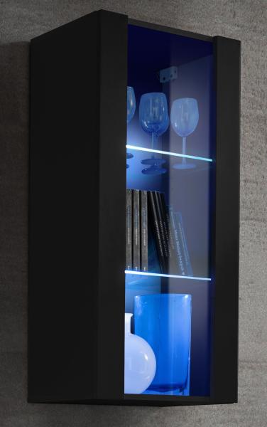 99rooms Azara Vitrine I Schwarz Schwarz Blau