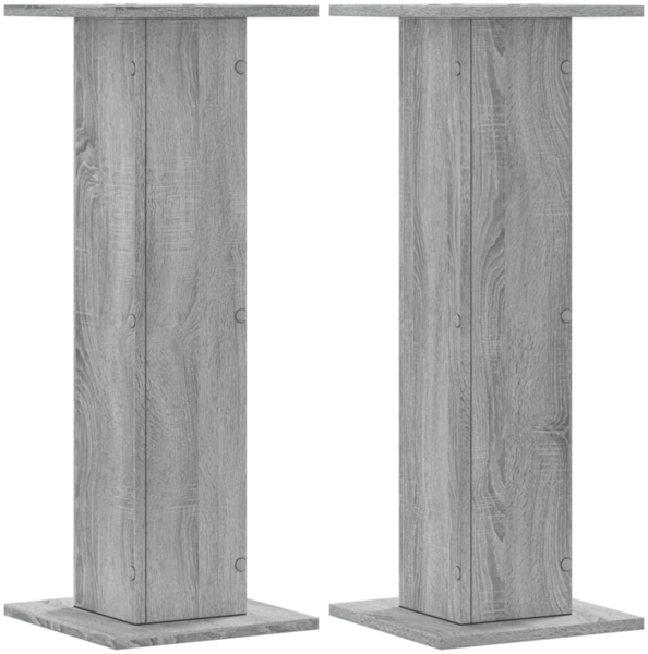 vidaXL Lautsprecherständer 2 Stk. Grau Sonoma 30x30x80cm Holzwerkstoff 852668