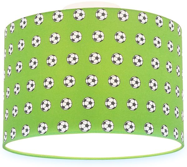 LED Deckenleuchte, Fußballdesign, grün, D 30 cm