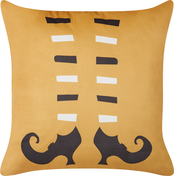 Dekokissen Abstraktes Muster COVASNA Samtstoff 45 x 45 cm Orange