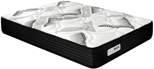 DUÉRMETE ONLINE Viskoelastische Hybrid-Matratze Eco Box mit Taschenfederkern, optimaler Komfort, mittlere Festigkeit, milbendicht, antibakteriell und hypoallergen, 140x180 cm