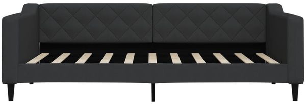 vidaXL Tagesbett Ausziehbar mit Schubladen Schwarz 90x190 cm Stoff 3197474 Bild 5