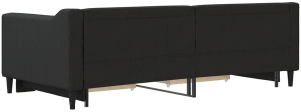 vidaXL Tagesbett Ausziehbar mit Schubladen Schwarz 90x190 cm Stoff 3197474 Bild 8