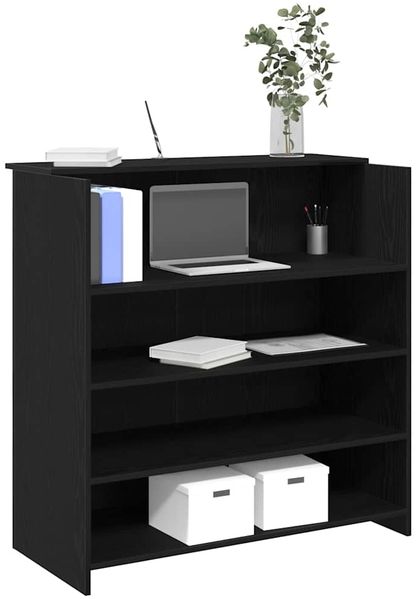 vidaXL Empfangstresen Schwarze Eiche 100 x 50 x 103,5 cm Holzwerkstoff 3324161