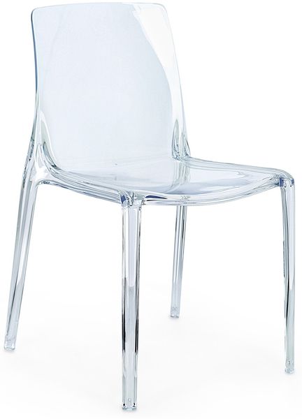 Gartenstuhl Eleda 4er-Set Kunststoff, modern stapelbar, transparent, für Innen und Außen