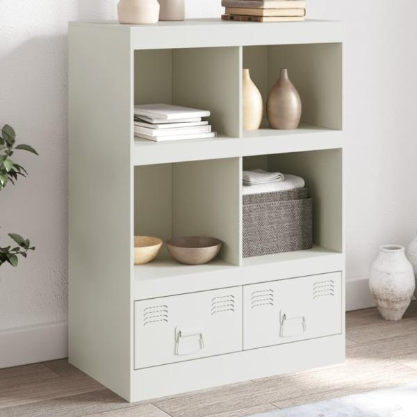vidaXL Highboard Weiß 67x39x95 cm Stahl 841804