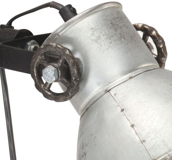 vidaXL Stehlampe 2-flammig Silbern E27 Gusseisen 320583 Bild 6