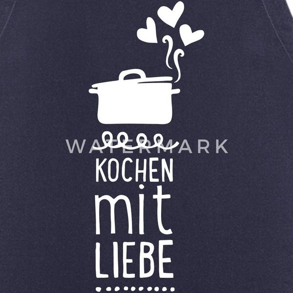 Spreadshirt Kochschürze Kochen Mit Liebe Herz Spruch Kochschürze, (1-tlg)