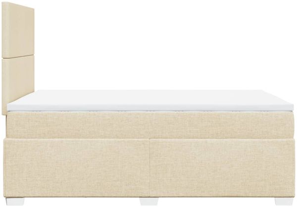 vidaXL Boxspringbett mit Matratze Creme 120x200 cm Stoff 3292753 Bild 11