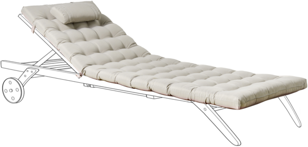 Liegenauflage CESANA PREMIUM Taupe
