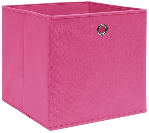 Aufbewahrungsboxen, faltbarer Korb 4 Stk. Vliesstoff 28x28x28 cm Rosa