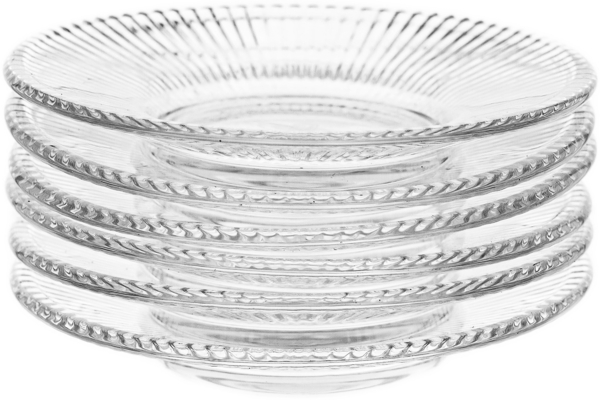 Glas-Untertellerr ø11,5 cm, Relief Design - dekorativ & funktional