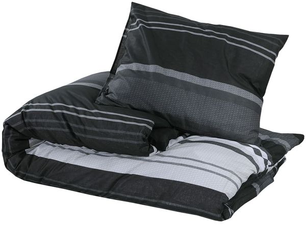 vidaXL Bettwäsche-Set, Baumwolle schwarz / weiß, 140x200 cm Bild 3