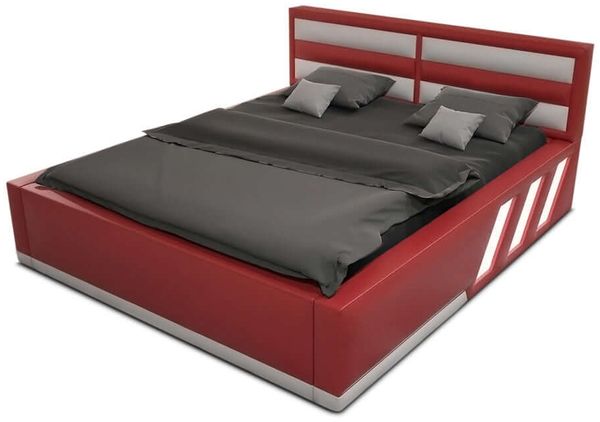 Designerbett Apollonia – Luxus für Ihr Schlafzimmer - Rot-Weiß - 160x200 cm