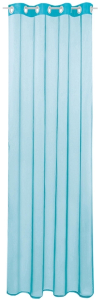 Gardine mit Ösen, Transparent Voile 140 x 145cm ( Breite x Länge ) in türkis - aqua, Ösenschal in vielen weiteren Farben und Größen