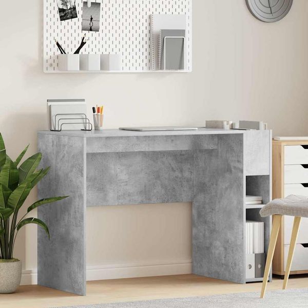 Schreibtisch, Bürotisch, Computertisch Beton Grau 109 x 50 x 78 cm Holzwerkstoff