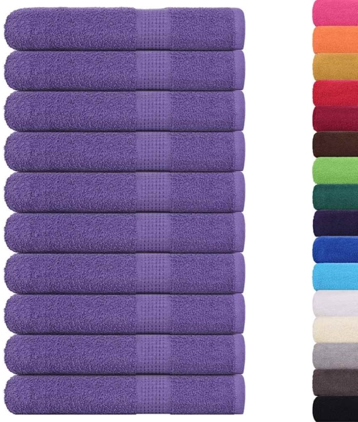 vidaXL Saunatücher FROGN 10 Stk. Lila 80x200 cm 360 g/m² 136889